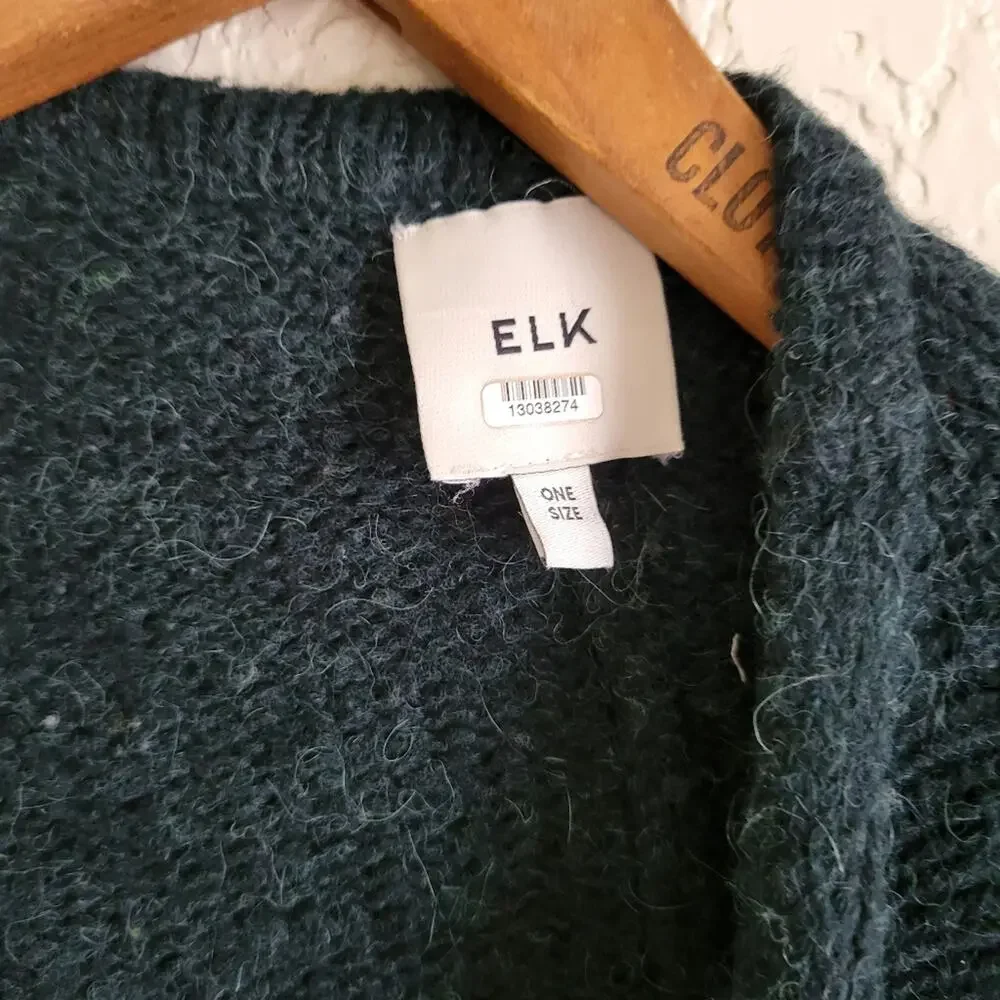 Elk Kulture Wrap Blockknit Poncho OS